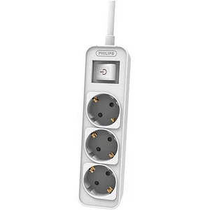 Elosztósor 3 csatlakozóaljzat 1 5 m kábel PHILIPS fehér