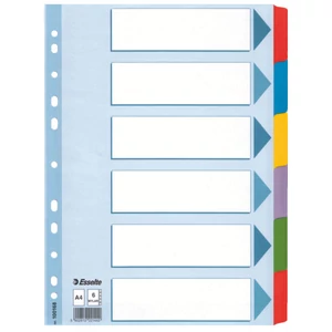 Elválasztólap Esselte MYLAR lap 6 részes A4 Esselte