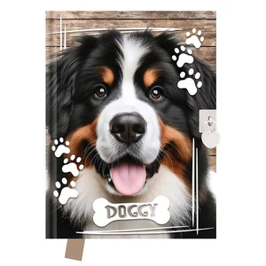 Emlékkönyv A5 JUNIOR Doggy szív alakú lakattal DBL36-J24