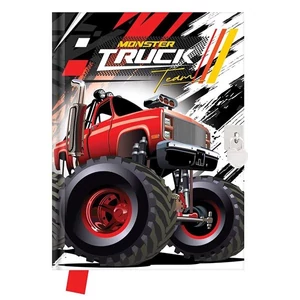 Emlékkönyv A5 JUNIOR Monster Truck Team szív alakú lakattal DBL36-L24