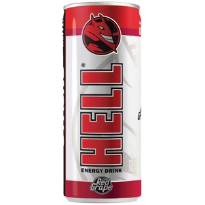 Energiaital Hell 250ml Strong red grape szénsavas energiaital Magas koffeintartalom (38,4 mg/100 ml)