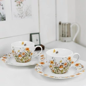 Eszpresszó csésze aljjal 110ml WILD BIRD 2 db /szett porcelán Díszdobozban