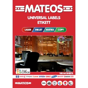 Etikett A4- 63,5x46, 6 -18- MATEOS 100lap/doboz
