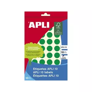 Etikett Apli körcímke 16mm zöld 58ap/csomag Apli 2741 minőségi etikettek