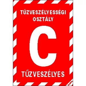 Tábla Matrica C C tűzveszélyességi osztály 
