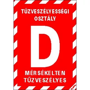 Tábla Matrica C D tűzveszélyességi osztály 