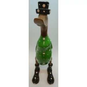 Fa dekor faragott kacsa figura kézzel festett faragott fa dekor figura nagy méretű 40cm
