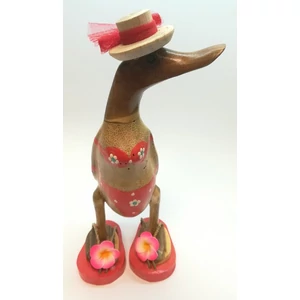 Fa dekor faragott kacsa figura kézzel festett faragott fa dekor figura több féle közepes méretű 30cm