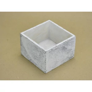 Fa dekor tároló szürke festett, 11x11x8cm GRAVÍROZHATÓ!