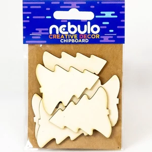 Fa dekoráció fenyőfa 8x12 cm 6db/csomag karácsony - Nebulo