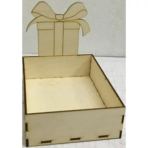 Fa doboz ajándékos 20x15x17cm /lapra szerelt/