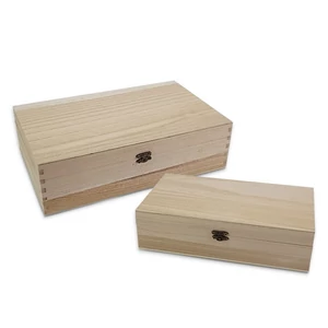 Fa doboz natúr dekorálható 28x16cm, S-es gravírozható,festhető