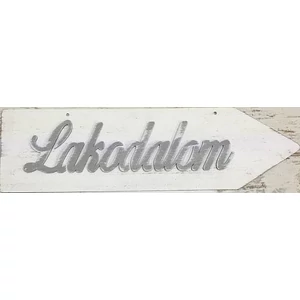 Fa felirat nyíl fehér Lakodalom 50x14 cm - jobbra mutató 