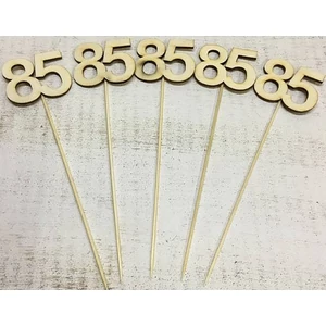 Fa felirat számok 85. évfordulós szám pálcikán 5cmx3mm 5db/cs