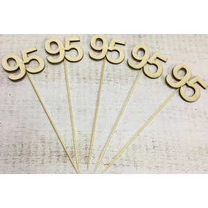 Fa felirat számok 95.évfordulós szám pálcikán 5cmx3mm 5db/cs