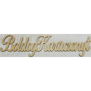 Fa felirat tábla Boldog Karácsonyt 32x10cm