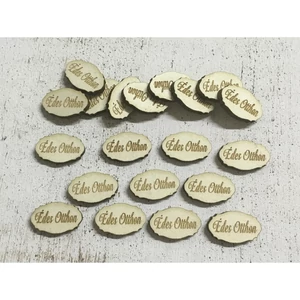 Fa felirat tábla Édes Otthon mini 2cmx1.3cmx3mm 20db/cs
