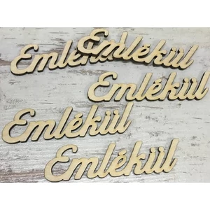 Fa felirat tábla Emlékül 9cmx2.5cmx3mm 5db/cs