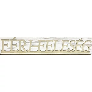 Fa felirat tábla Férj-Feleség talpas 62x9cm