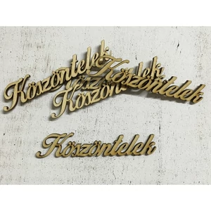 Fa felirat tábla Köszöntelek 10cmx2cmx3mm 5db/cs