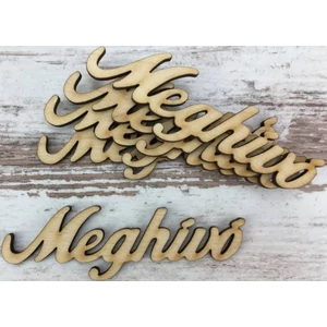 Fa felirat tábla Meghívó 9, 5cm 5db/cs
