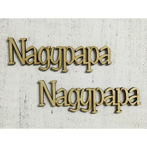 Fa felirat tábla Nagypapa 12cmx4cmx3mm 2db/cs
