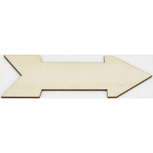 Fa felirat, tábla Nyíl Fa natúr  dekoráció 7, 5x20x0, 3cm-es CRL6368