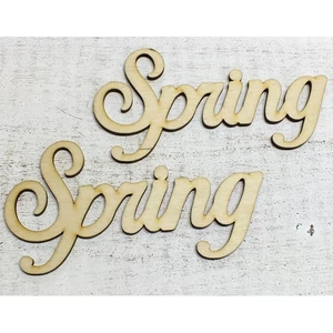 Fa felirat tábla Spring 14cmx8cmx3mm 2db/cs