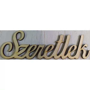 Fa felirat tábla Szeretlek 15cm 2db/cs