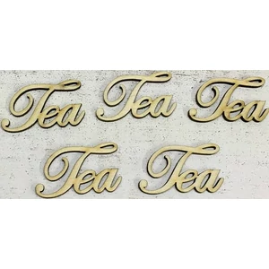 Fa felirat tábla Tea 4, 8cmx3cmx3mm 5db/cs