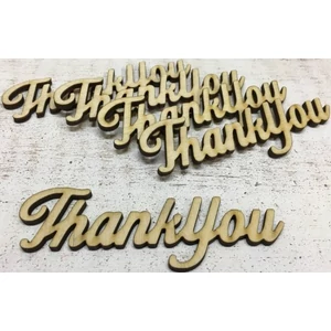 Fa felirat tábla Thank You 10cmx3cmx3mm 5db/cs