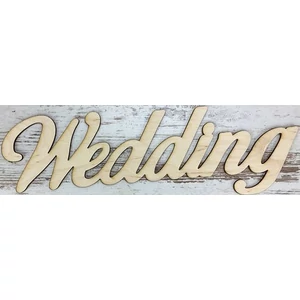 Fa felirat tábla Wedding 35x10cm 
