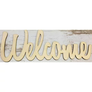 Fa felirat tábla Welcome 24, 5x9.5cm