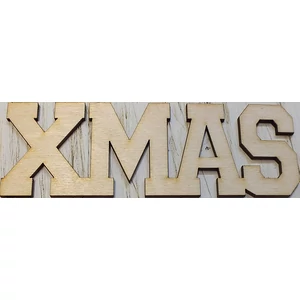 Fa felirat tábla Xmas 15cm 2db/cs