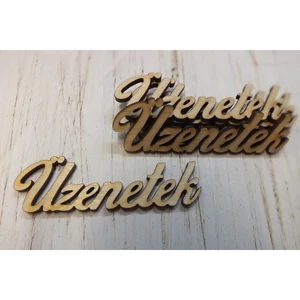 Fa felirat Üzenetek 7, 5cmx2.3cmx3mm 5db/cs