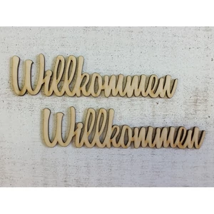 Fa felirat Willkommen 15cmx3mm 2db/cs