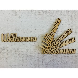 Fa felirat Willkommen 9, 5cmx3mm 5db/cs
