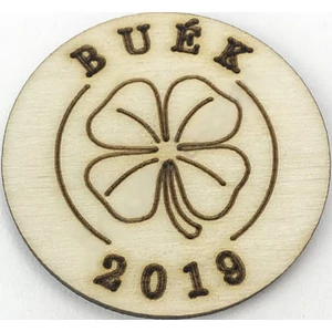 Fa figura - BUÉK- lóherés érme natúr, 4, 5x4, 5x0, 3cm-es tallér CRL6225