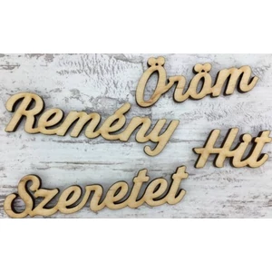 Fa figura adventi szavak Hit Remény Szeretet Öröm 4db/cs
