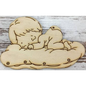 Fa figura alvó baba 10x6cm