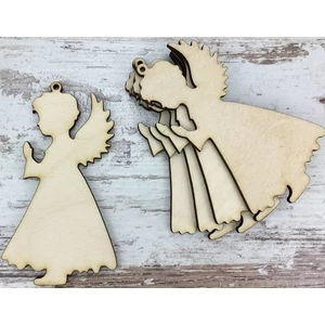 Fa figura angyalka imádkozó 10cm 5db/cs