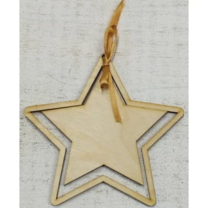 Fa figura csillag kerettel 12x12, 5cm