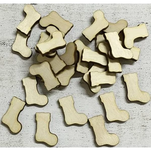 Fa figura csizma csizma karácsonyi dísz 2, 5cmx2cmx3mm 30db/cs