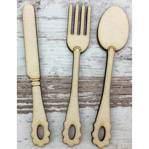 Fa figura evőeszközök díszes szett 10x2cm 3db/cs