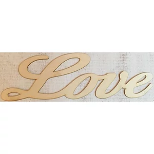 Fa figura felirat Love írott 50x16cm