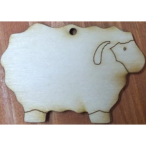 Fa figura festhető bárány 6cm 5db/cs
