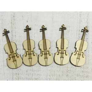 Fa figura hegedű hegedű 10cmx3.5cmx3mm 5db/cs