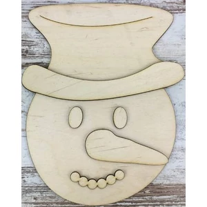 Fa figura Hóember fej több elemes 20x16cm