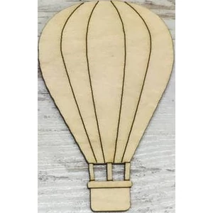 Fa figura hőlégballon 10x6cm