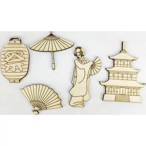 Fa figura keleti szett orientális japán csomag 5db/cs